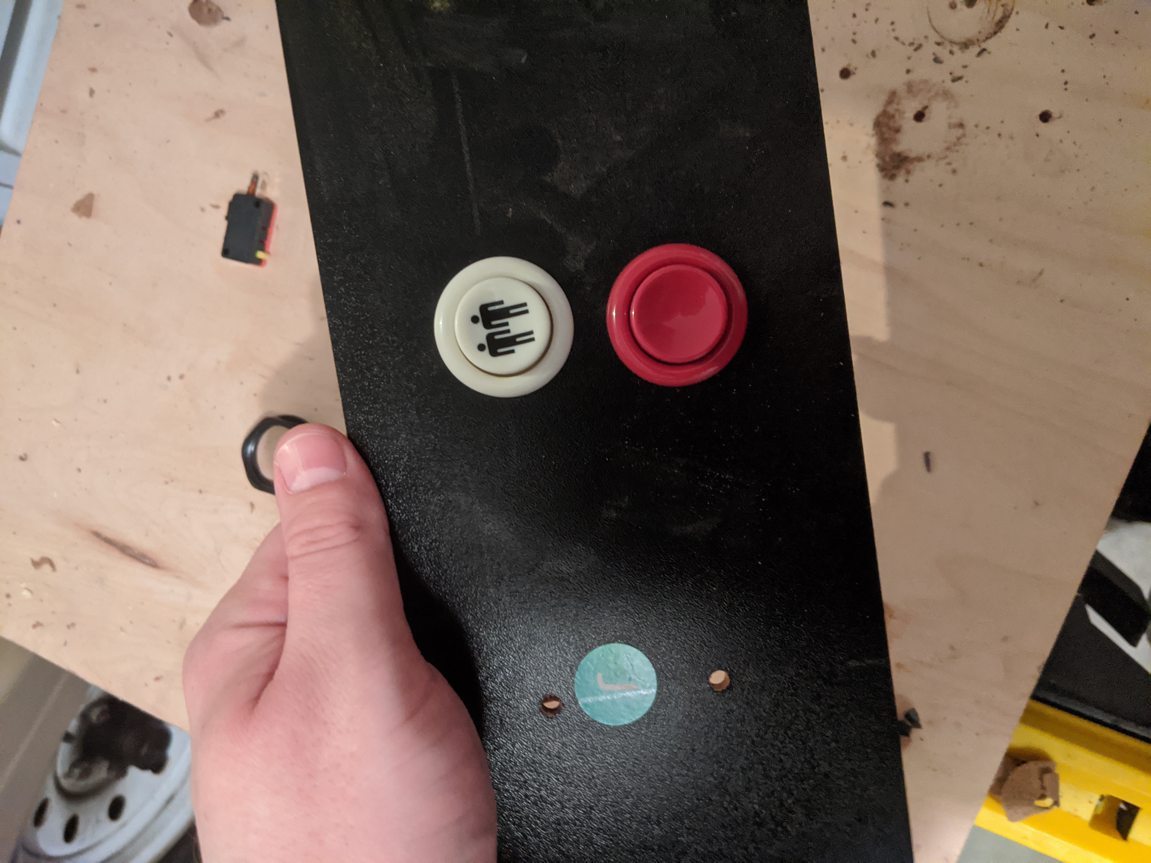 j panel drilled for additional buttons